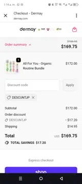 DescuntJP coupon verification screenshot