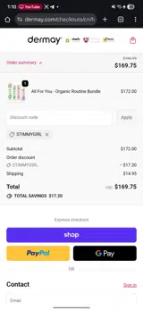 STIMMYGIRL coupon verification screenshot