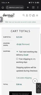SHOP5 coupon verification screenshot