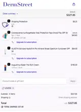 DermStreet coupon verification screenshot
