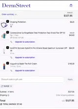 DermStreet coupon verification screenshot