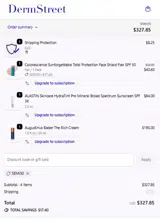 DermStreet coupon verification screenshot