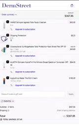 DermStreet coupon verification screenshot