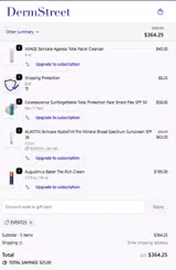 DermStreet coupon verification screenshot