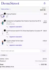 DermStreet coupon verification screenshot