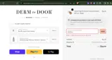 Derm to Door coupon verification screenshot