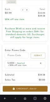FC2521 coupon verification screenshot