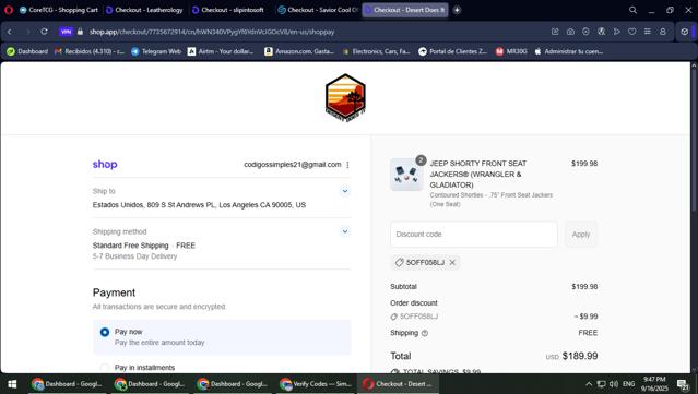 Desert Does It checkout page showing Desert Does It discount code box | Screenshot taken by SimplyCodes community member on Sep 17, 2025