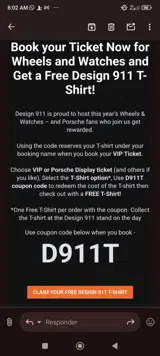 Design911 coupon verification screenshot