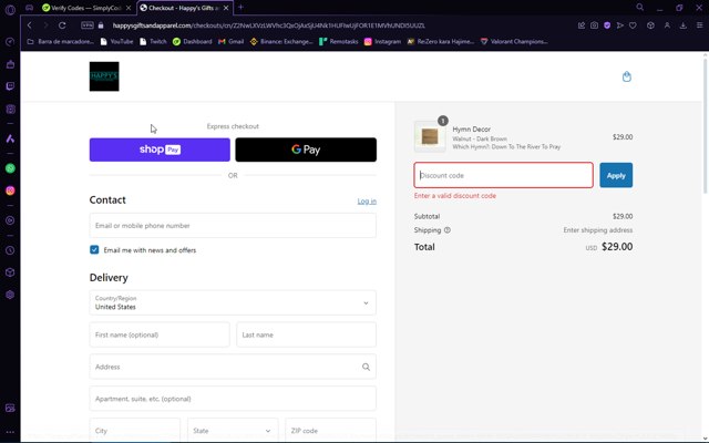 Design A Shirt checkout page showing Design A Shirt promo code box | Screenshot taken by SimplyCodes community member on Aug 14, 2024