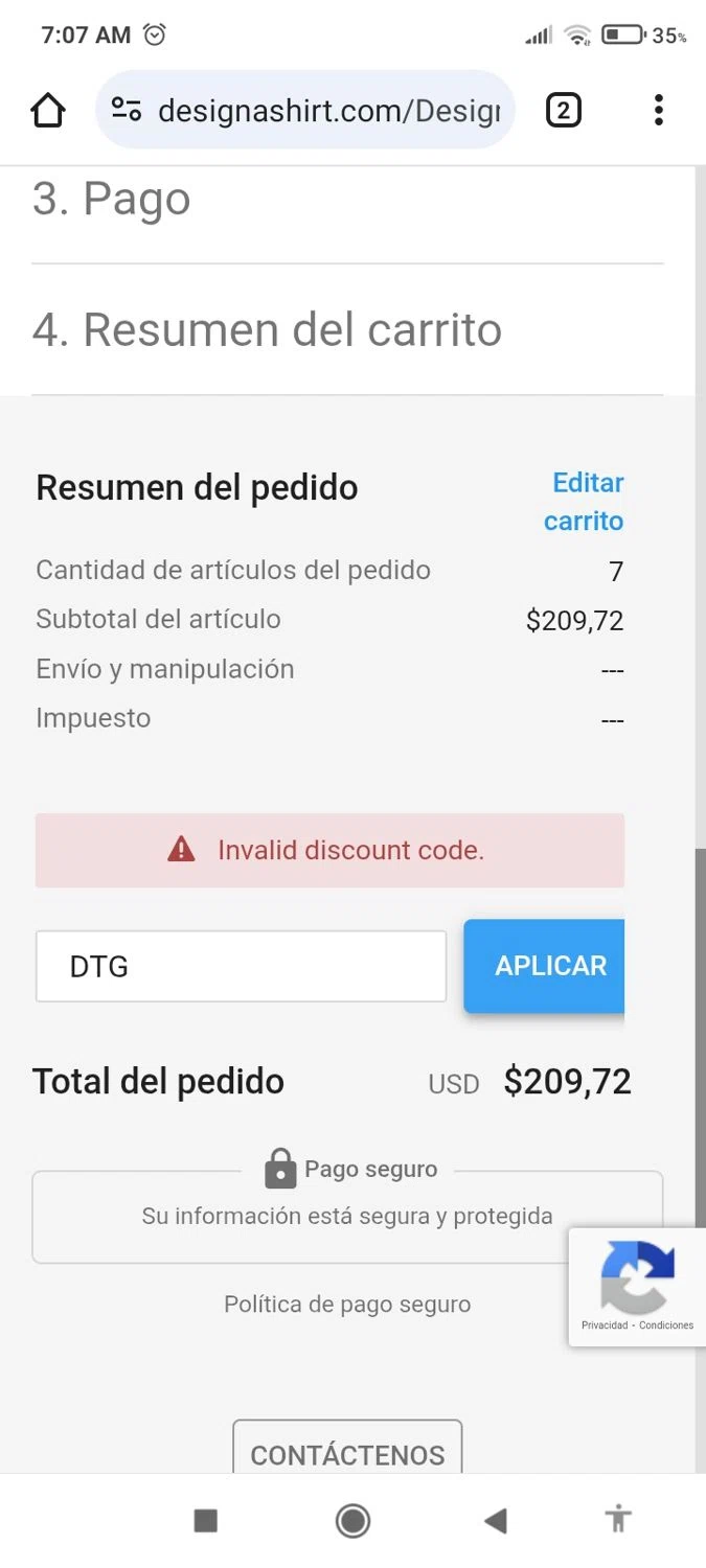 Design A Shirt promo code screenshot showing code DTG applied at Design A Shirt checkout page. Uploaded by SimplyCodes community member MoneyElite1451 on Jan 27, 2025