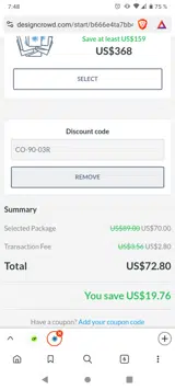 CO-90-03R coupon verification screenshot
