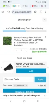 20GREEN coupon verification screenshot