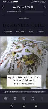 OUTLET10 coupon verification screenshot