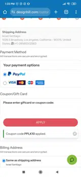 PPLK10 coupon verification screenshot