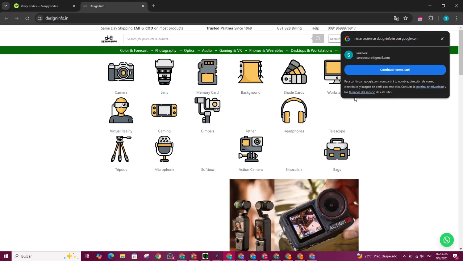 Design Info promo code screenshot showing code L7ZJRHGW applied at Design Info checkout page. Uploaded by SimplyCodes community member WonderAce9066 on Feb 9, 2025