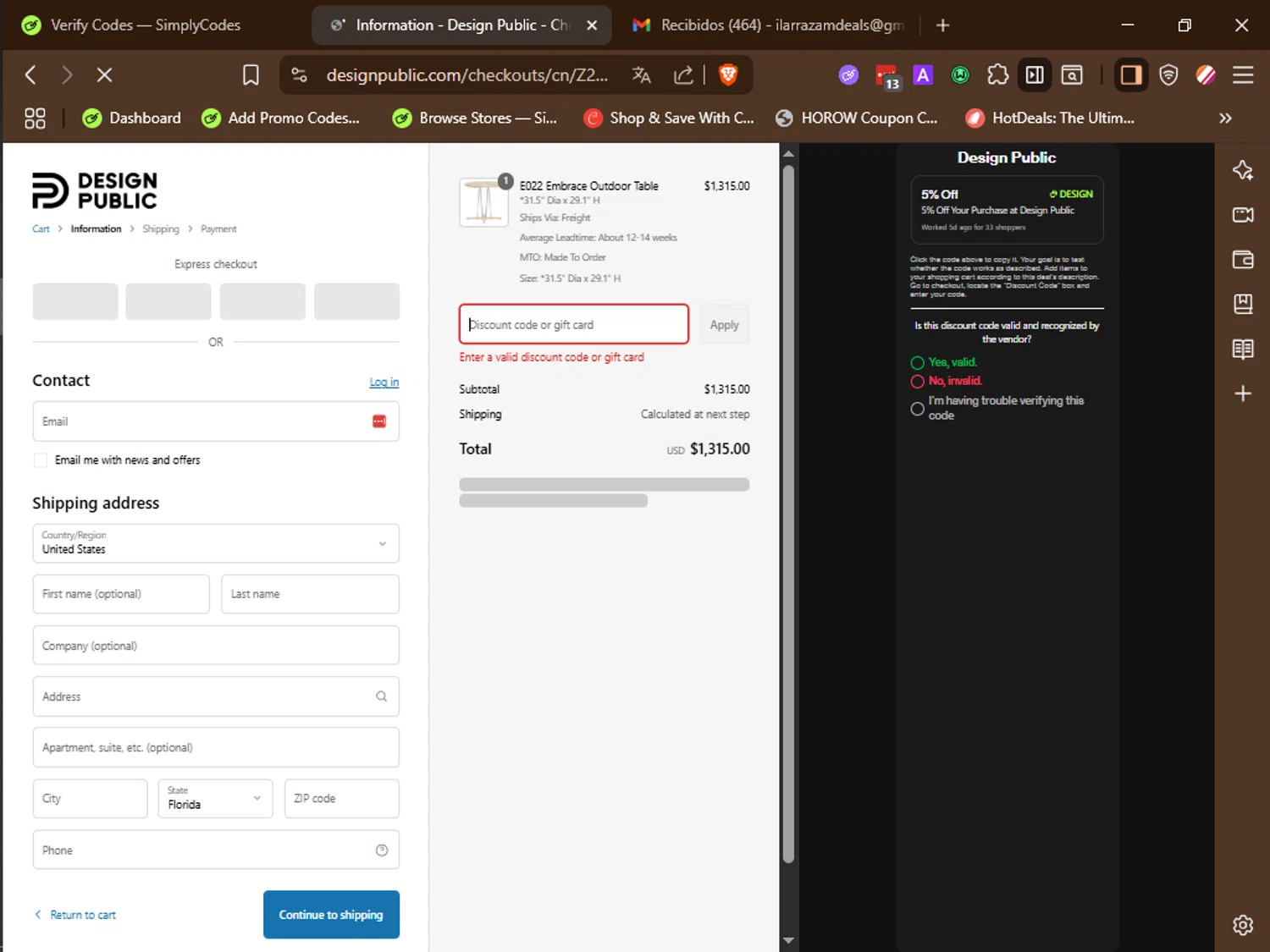 Design Public promo code screenshot showing code DESIGN applied at Design Public checkout page. Uploaded by SimplyCodes community member ilarrazaM3 on Jul 17, 2025