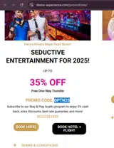 Desire Riviera Maya Resort coupon verification screenshot