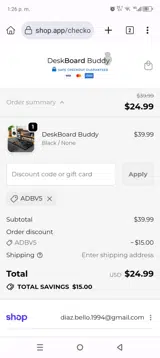 ADBV5 coupon verification screenshot