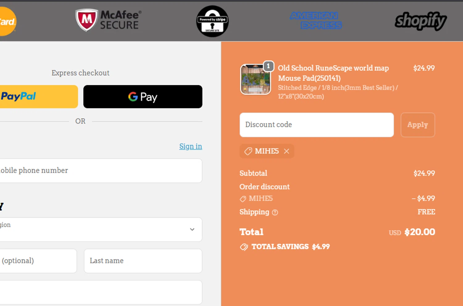 DeskTheme promo code screenshot showing code MIHE5 applied at DeskTheme checkout page. Uploaded by SimplyCodes community member Dejadepicharme on Jan 1, 2026