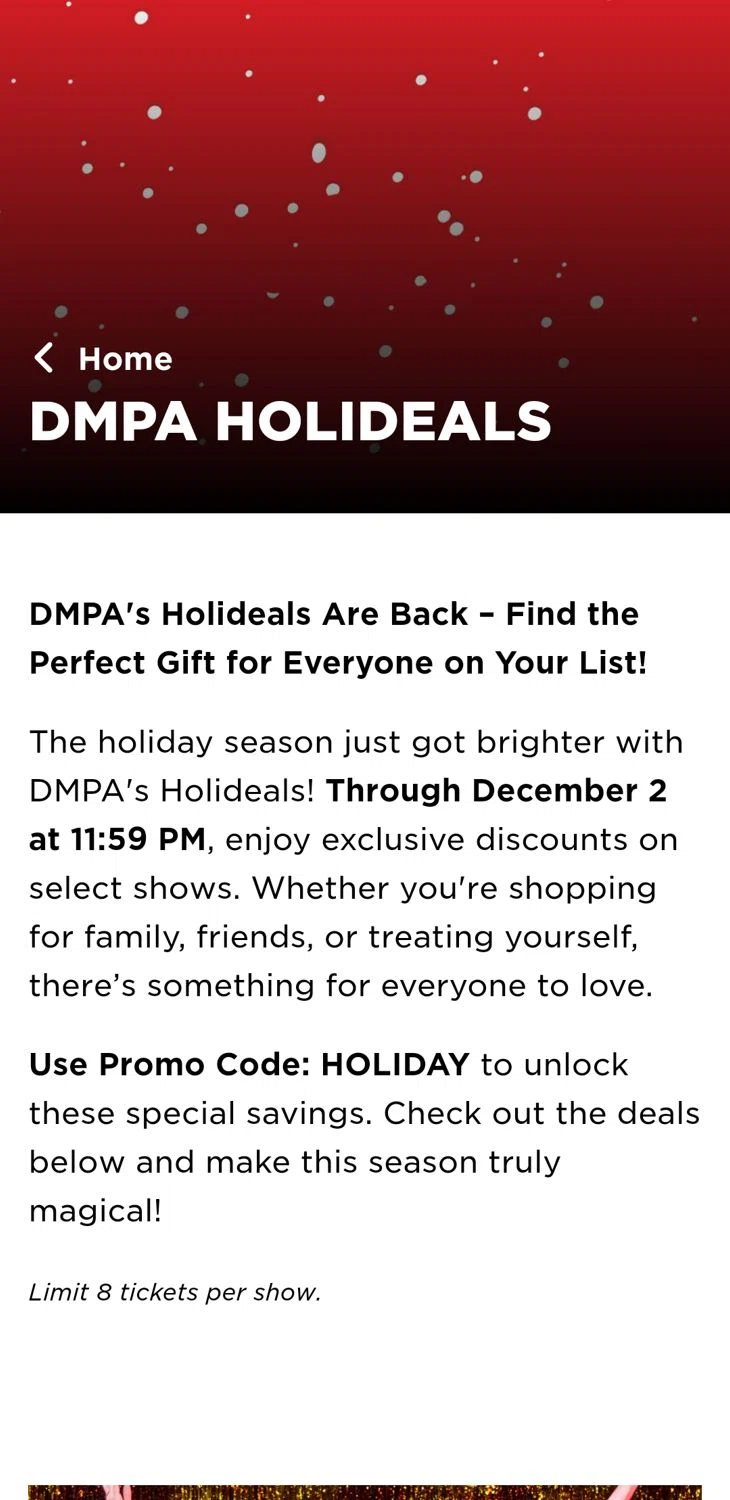 Des Moines Performing Arts checkout page showing Des Moines Performing Arts promo code box | Screenshot taken by SimplyCodes community member on Nov 29, 2024