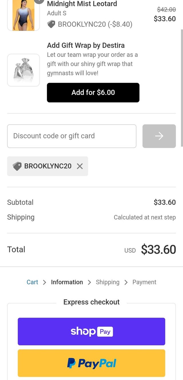 Destira checkout page showing Destira coupon code box | Screenshot taken by SimplyCodes community member on Jul 15, 2024
