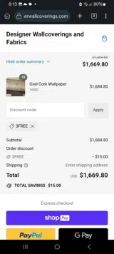3FREE coupon verification screenshot
