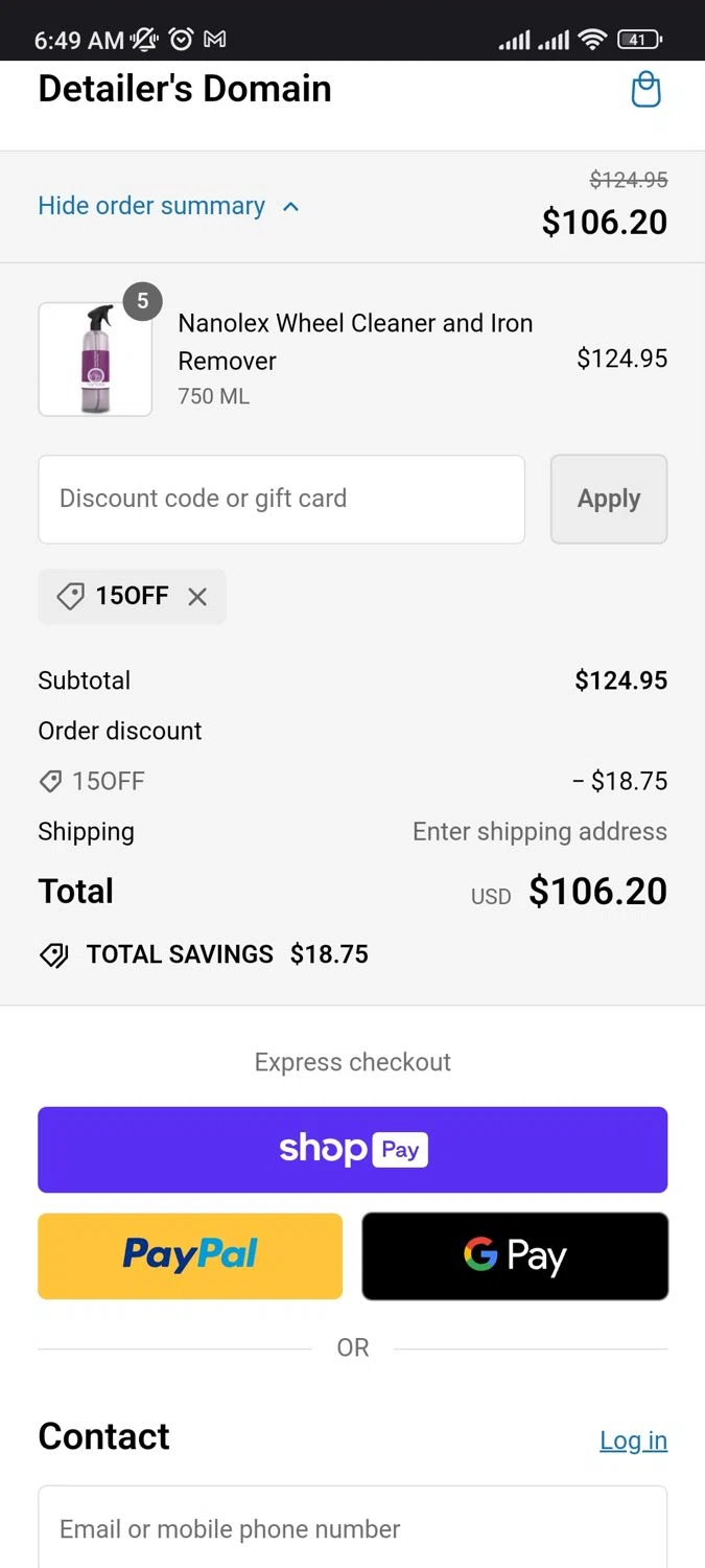 where to use detailersdomain promo code box