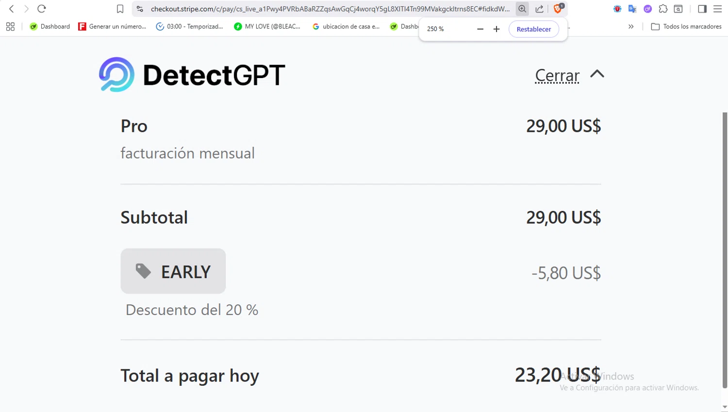 DetectGPT promo code screenshot showing code EARLY applied at DetectGPT checkout page. Uploaded by SimplyCodes community member VoucherFalcon3942 on Jan 9, 2026