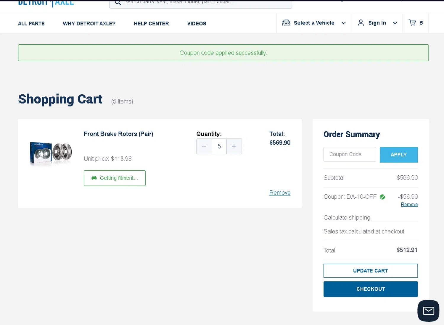 how to use Detroit Axle coupons