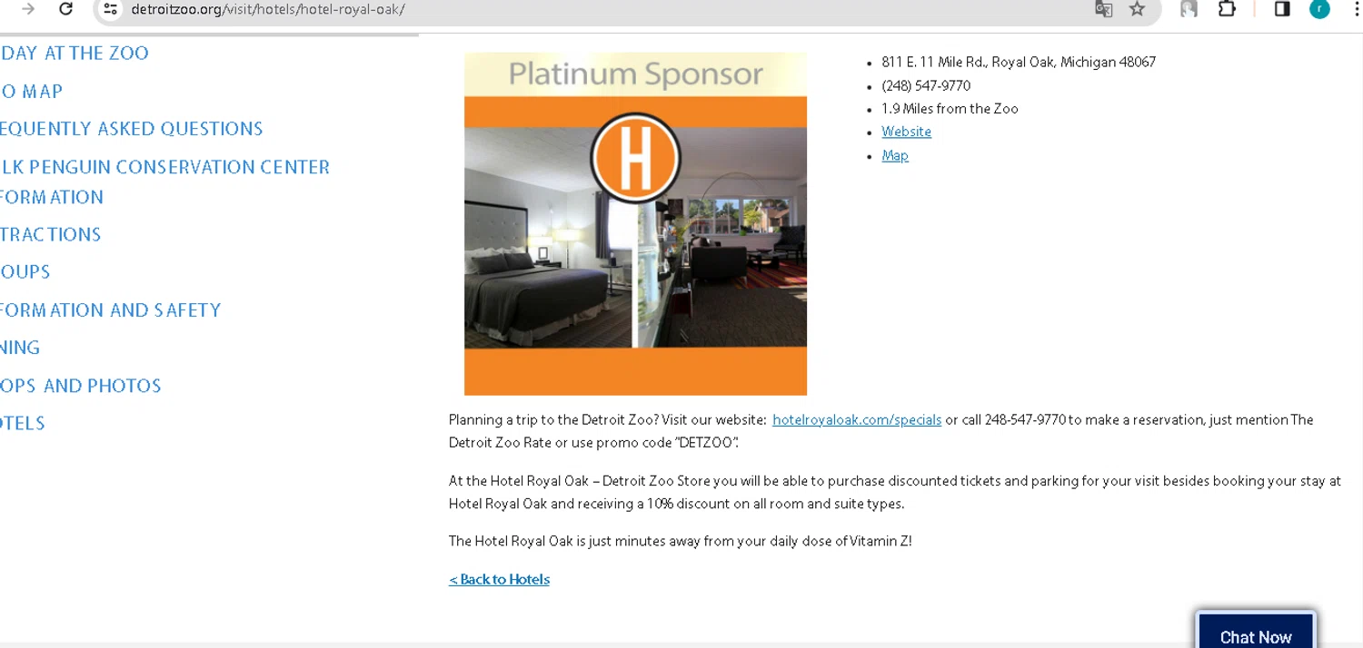where to use Detroit Zoo promo code box