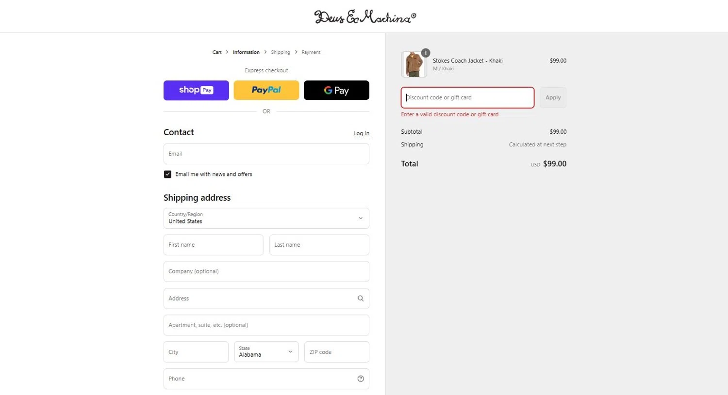 Deus Ex Machina discount code screenshot showing code FORREST40 applied at Deus Ex Machina checkout page. Uploaded by SimplyCodes community member PennyHero5335 on Jul 9, 2025