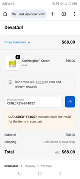 CURLCREW-874GS7 coupon verification screenshot