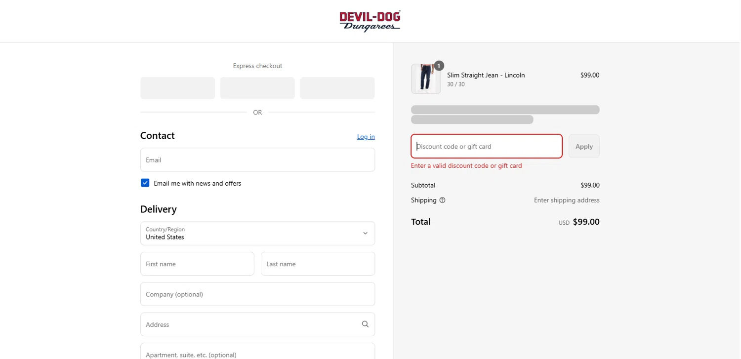Devil-Dog promo code screenshot showing code SHORT2025 applied at Devil-Dog checkout page. Uploaded by SimplyCodes community member IronHorse on Aug 22, 2025