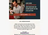 BIGSHIRTGUY coupon verification screenshot