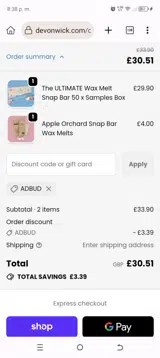 ADBUD coupon verification screenshot