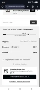 JACIE coupon verification screenshot