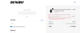 DEWBU20 coupon verification screenshot