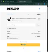 DWBATTERY20 coupon verification screenshot