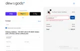 Dew of the Gods coupon verification screenshot