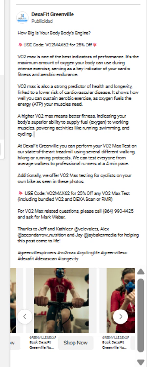 Dexafit promo code screenshot showing code VO2MAX62 applied at Dexafit checkout page. Uploaded by SimplyCodes community member ShrewdRanger8712 on Jan 11, 2026