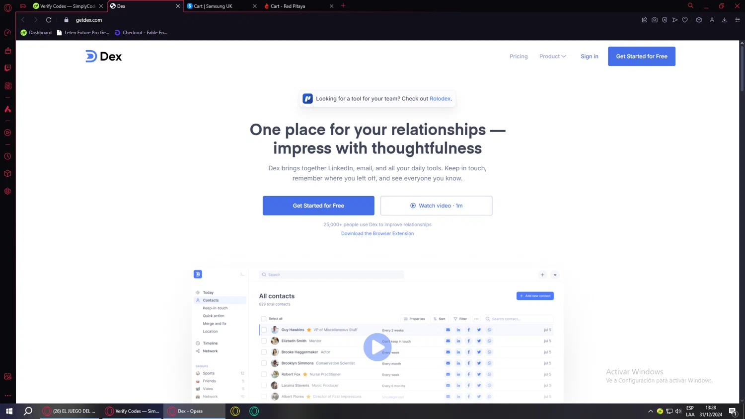 Dex PRM promo code screenshot showing code YMJVXGCF applied at Dex PRM checkout page. Uploaded by SimplyCodes community member SwiftVoyager5067 on Dec 31, 2024