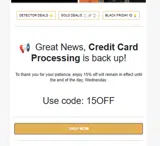 15OFF coupon verification screenshot