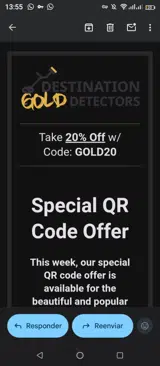 GOLD20 coupon verification screenshot