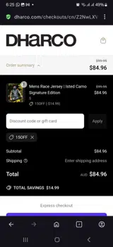 15off coupon verification screenshot