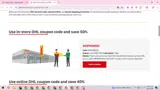 DHL coupon verification screenshot