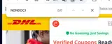 DHL coupon verification screenshot