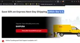 DHL coupon verification screenshot