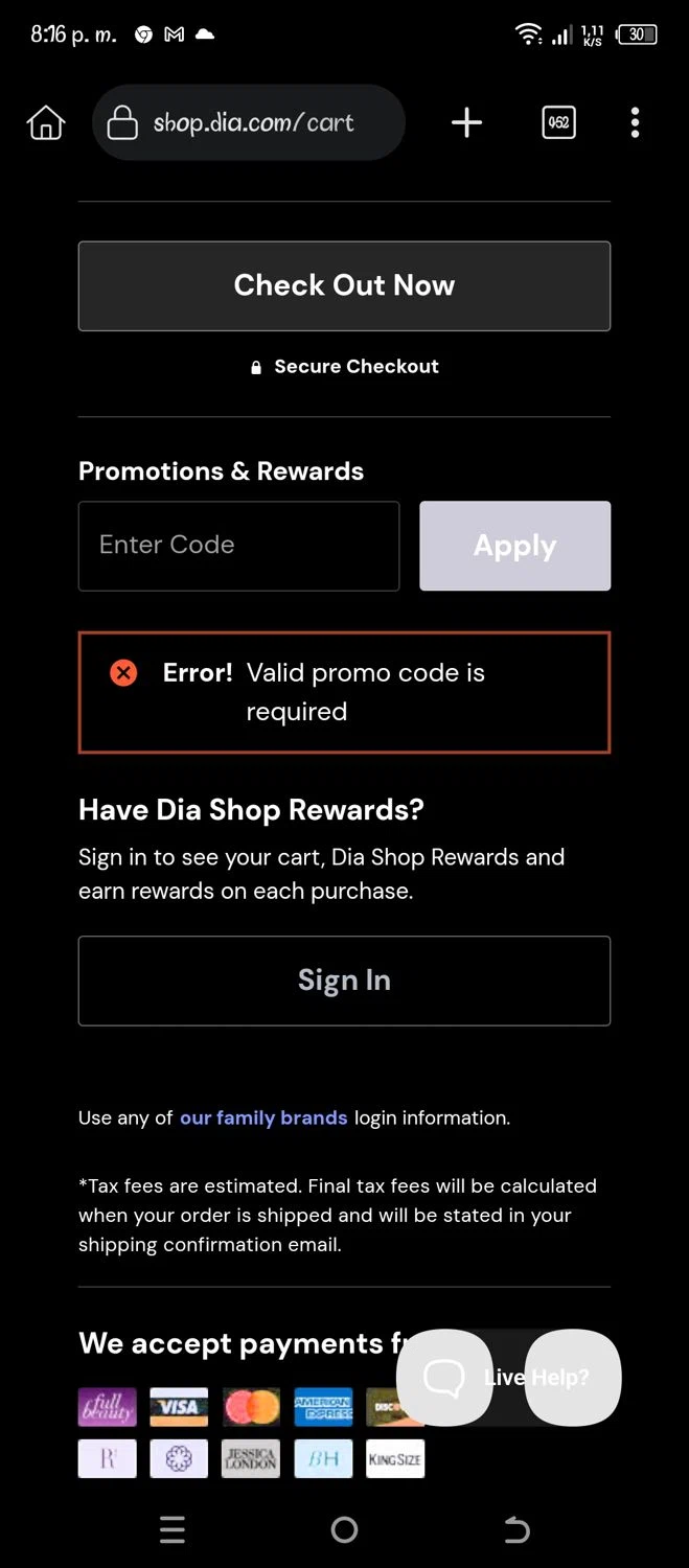 Dia & Co promo code screenshot showing code JULY10 applied at Dia & Co checkout page. Uploaded by SimplyCodes community member Pipina11 on Jul 4, 2025