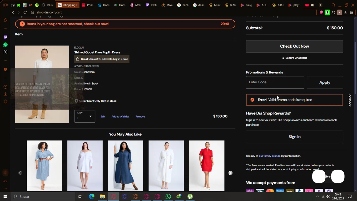 Dia & Co promo code screenshot showing code JULY25STYLE applied at Dia & Co checkout page. Uploaded by SimplyCodes community member Gon_Freecss on Aug 24, 2025